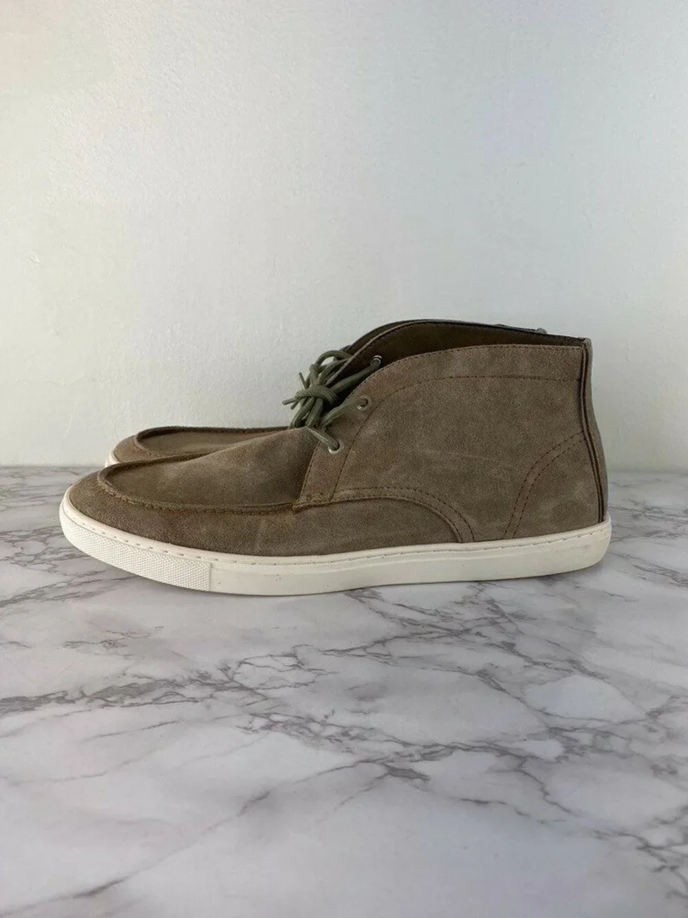 Steve Madden Men's Beige Suede Fulton Lace Sneaker SZ 11.5
